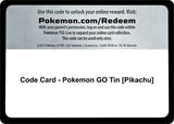 Code Card - Pokemon GO Tin [Pikachu] - Pokémon