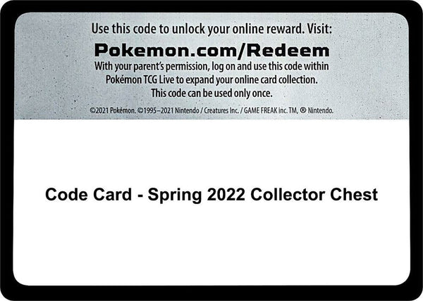 Code Card - Spring 2022 Collector Chest - Pokémon