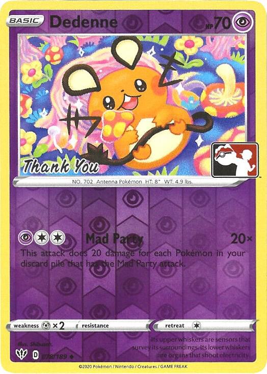 Dedenne - 78/189 (Pokemon League) [Thank You] - Pokémon