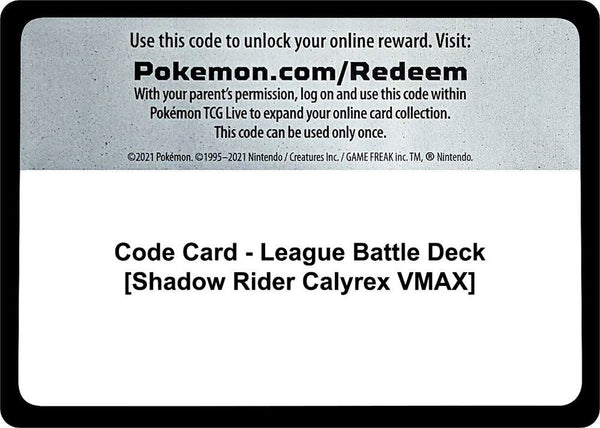 Code Card - League Battle Deck [Shadow Rider Calyrex VMAX] - Pokémon
