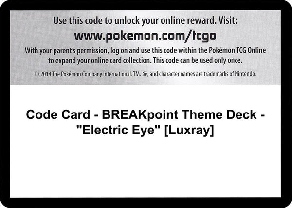 Code Card - BREAKpoint Theme Deck - "Electric Eye" [Luxray] - Pokémon