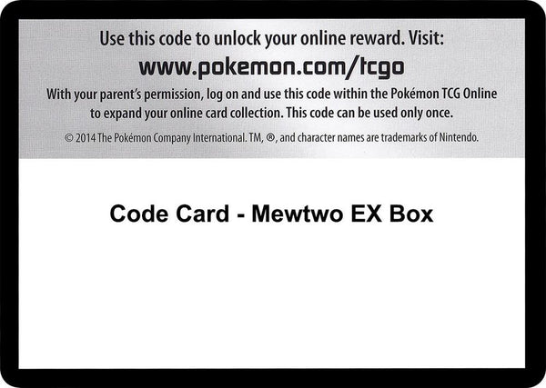 Code Card - Mewtwo EX Box - Pokémon