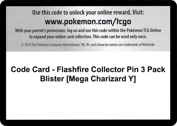 Code Card - Flashfire Collector Pin 3 Pack Blister [Mega Charizard Y] - Pokémon