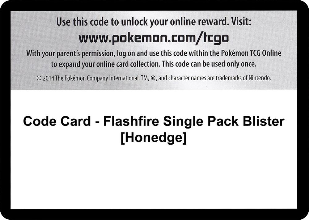 Code Card - Flashfire Single Pack Blister [Honedge]