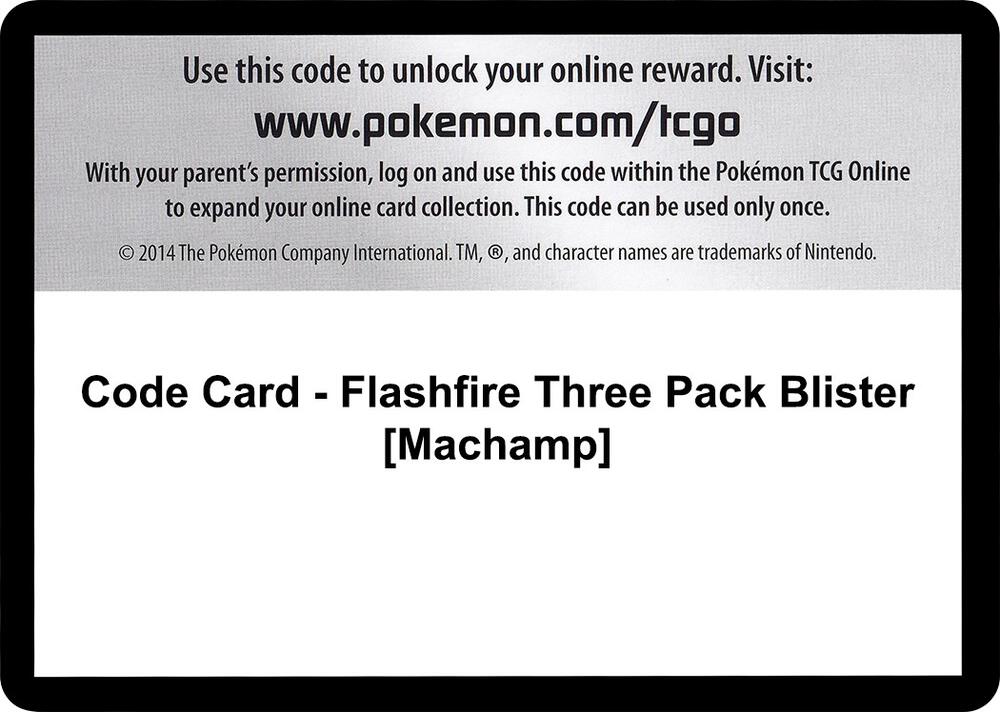 Code Card - Flashfire Three Pack Blister [Machamp]