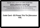 Code Card - EX Power Trio Tin [Venusaur EX] - Pokémon