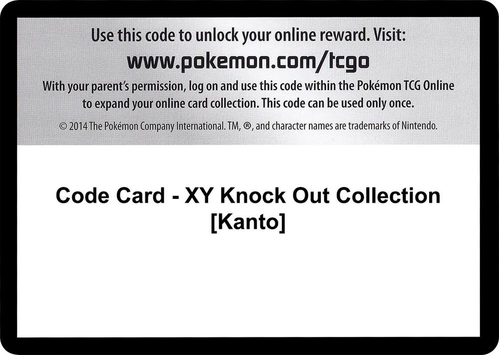 Code Card - XY Knock Out Collection [Kanto]