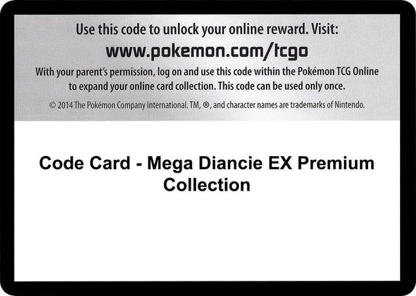 Code Card - Mega Diancie EX Premium Collection - Pokémon
