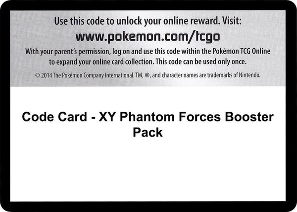 Code Card - XY Phantom Forces Booster Pack - Pokémon