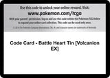 Code Card - Battle Heart Tin [Volcanion EX] - Pokémon