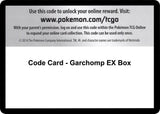 Code Card - Garchomp EX Box - Pokémon