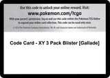 Code Card - XY 3 Pack Blister [Gallade] - Pokémon