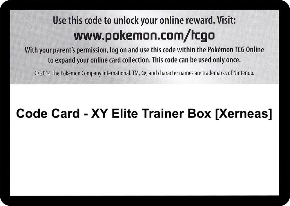 Code Card - XY Elite Trainer Box [Xerneas]