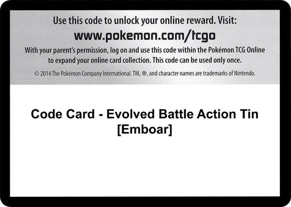 Code Card - Evolved Battle Action Tin [Emboar] - Pokémon