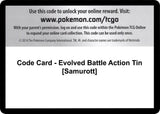 Code Card - Evolved Battle Action Tin [Samurott] - Pokémon