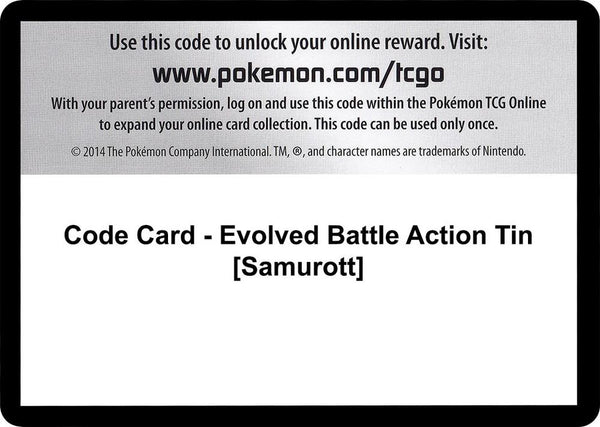 Code Card - Evolved Battle Action Tin [Samurott] - Pokémon