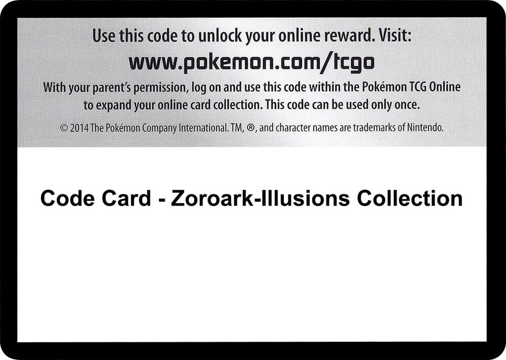 Code Card - Zoroark-Illusions Collection