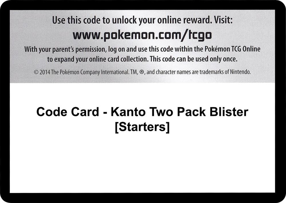 Code Card - Kanto Two Pack Blister [Starters]
