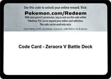 Code Card - Zeraora V Battle Deck - Pokémon