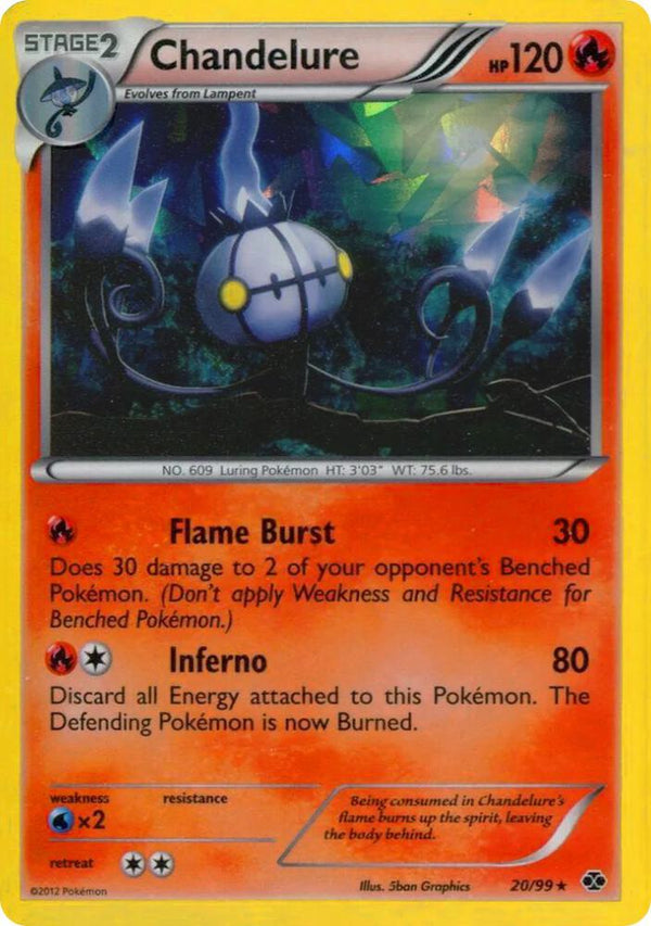 Chandelure - 20/99 (Cracked Ice Holo) - Pokémon
