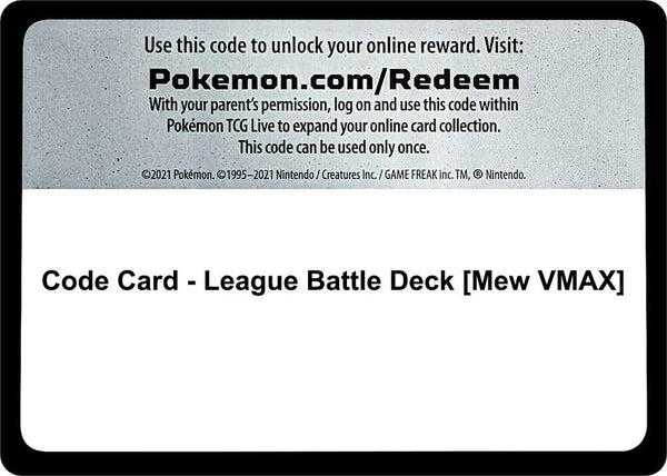 Code Card - League Battle Deck [Mew VMAX] - Pokémon