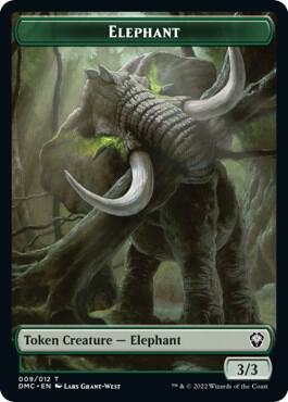 Elephant // Treasure Double-Sided Token - Magic: The Gathering
