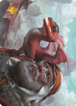 Dragon Whelp Art Card (Gold-Stamped Signature) - Magic: The Gathering