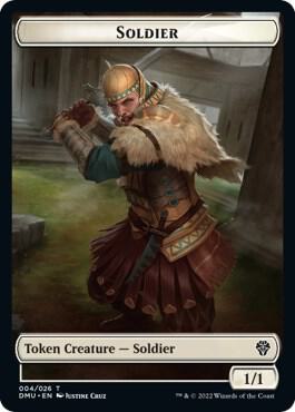 Soldier // Emblem - Ajani, Sleeper Agent Double-Sided Token
