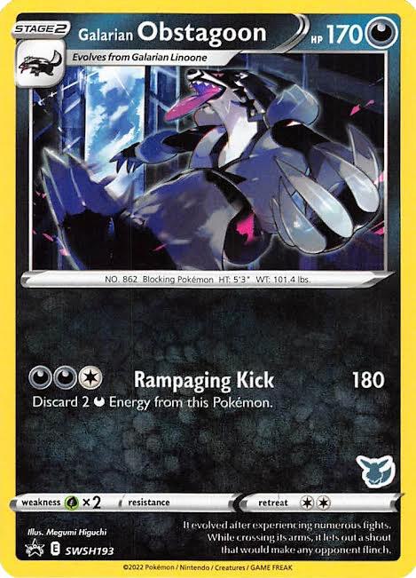 Galarian Obstagoon - SWSH193 (Eevee Stamped) - Pokémon