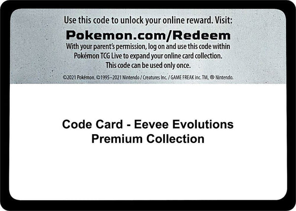 Code Card - Eevee Evolutions Premium Collection - Pokémon