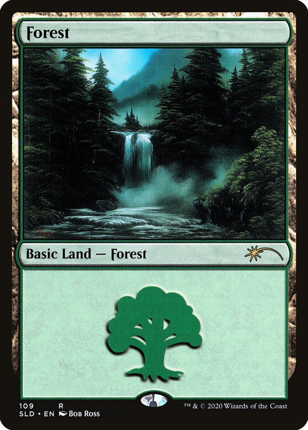 Forest (109) (Bob Ross) - Magic: The Gathering