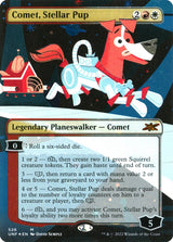 Comet, Stellar Pup (Borderless) (Galaxy Foil) - Magic: The Gathering
