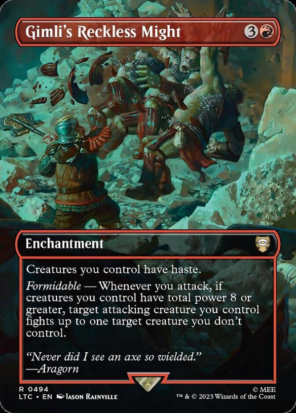 Gimli's Reckless Might (Borderless) - Magic: The Gathering