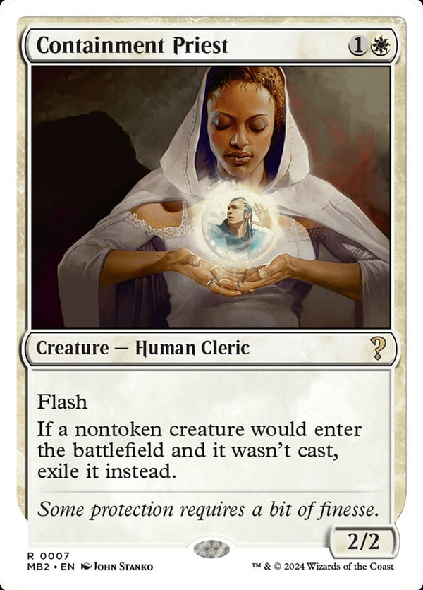 Containment Priest (White Border) - Magic: The Gathering