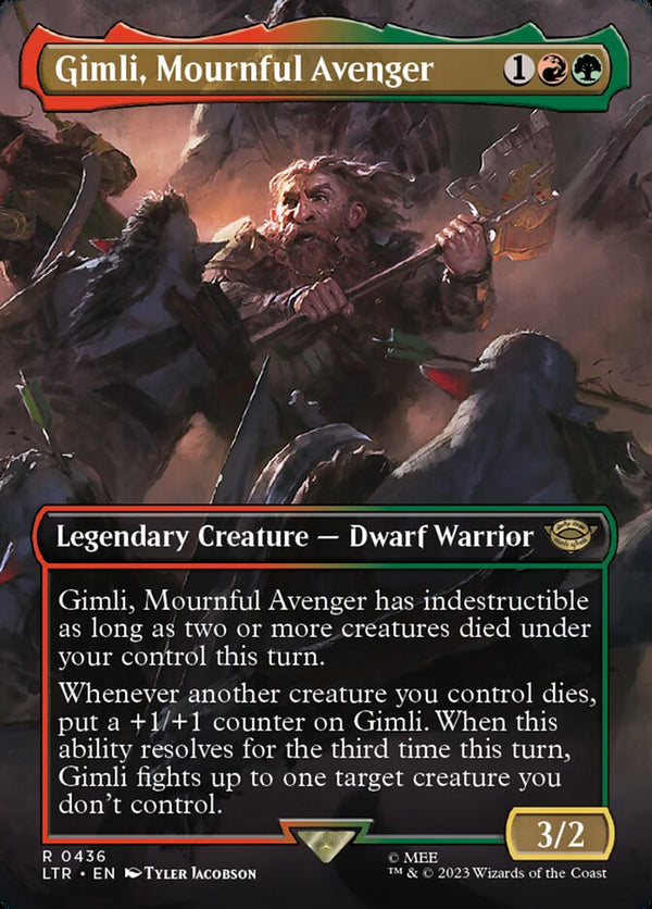 Gimli, Mournful Avenger (Borderless) - Magic: The Gathering