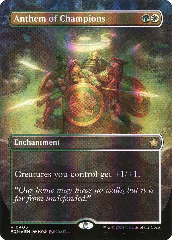 Anthem of Champions (Borderless) (Mana Foil) - Magic: The Gathering