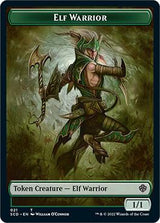 Elf Warrior // Soldier Double-Sided Token - Magic: The Gathering