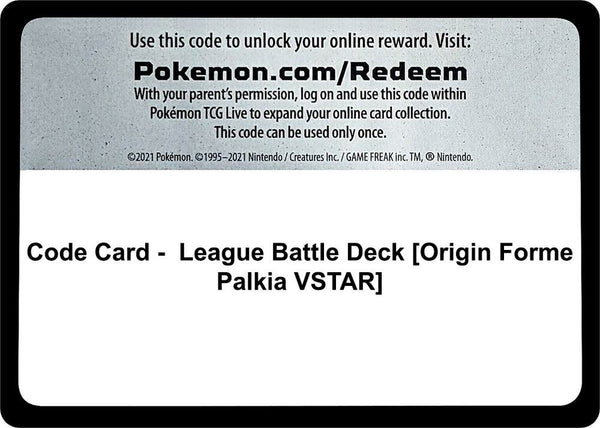 Code Card - League Battle Deck [Origin Forme Palkia VSTAR] - Pokémon