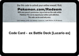 Code Card - ex Battle Deck [Lucario ex] - Pokémon