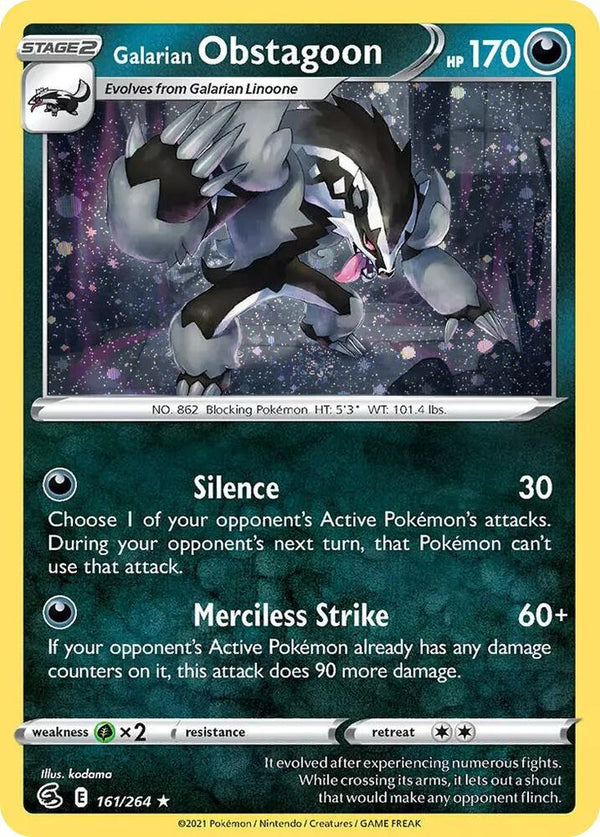 Galarian Obstagoon (Cosmos Holo) - Pokémon