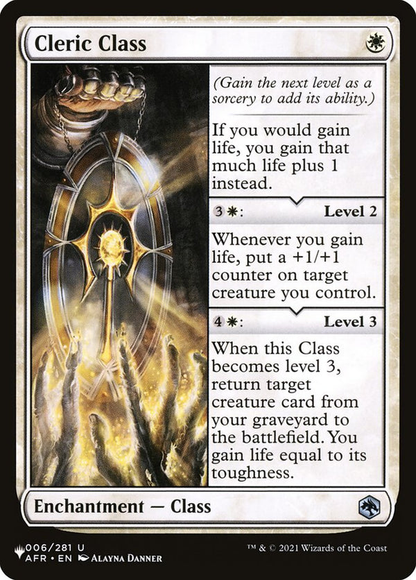 Cleric Class - Magic: The Gathering