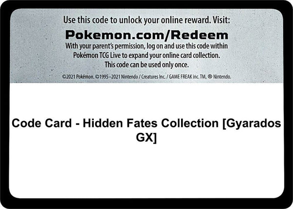 Code Card - Hidden Fates Collection [Gyarados GX] - Pokémon