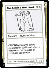 Five Kids in a Trenchcoat (No PW Symbol) - Magic: The Gathering