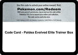 Code Card - Paldea Evolved Elite Trainer Box - Pokémon