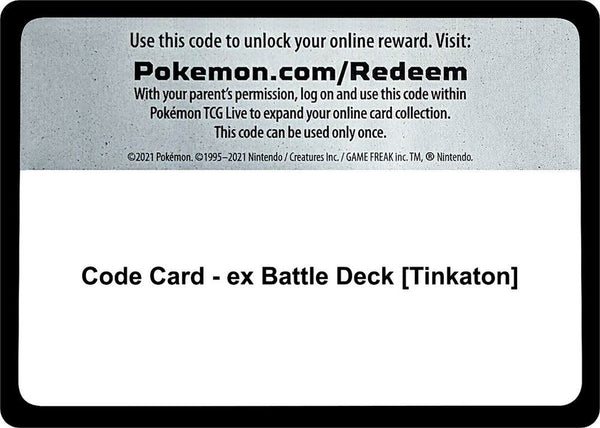 Code Card - ex Battle Deck [Tinkaton] - Pokémon