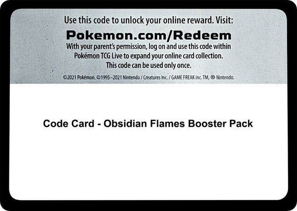 Code Card - Obsidian Flames Booster Pack - Pokémon