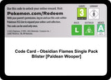 Code Card - Obsidian Flames Single Pack Blister [Paldean Wooper] - Pokémon