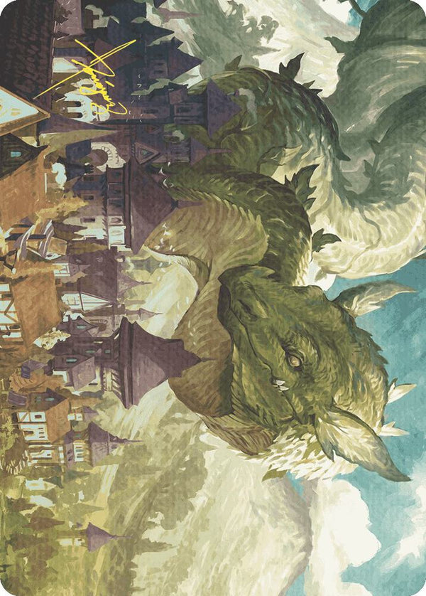 Beanstalk Wurm Art Card (Gold-Stamped Signature) - Magic: The Gathering