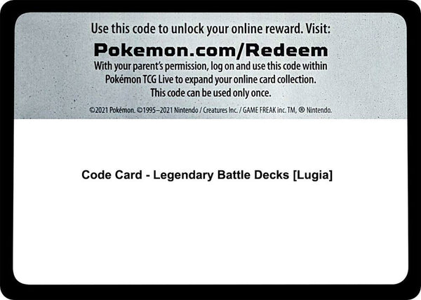 Code Card - Legendary Battle Decks [Lugia] - Pokémon