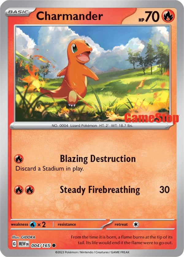 Charmander - 004/165 (GameStop Exclusive) - Pokémon